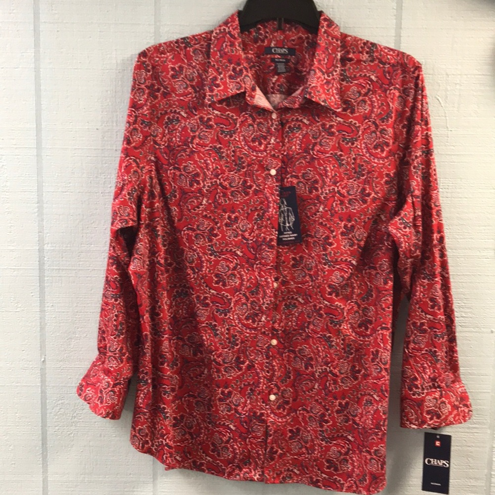 SALE Chaps Women Plus 2X No Iron Shirts NWT